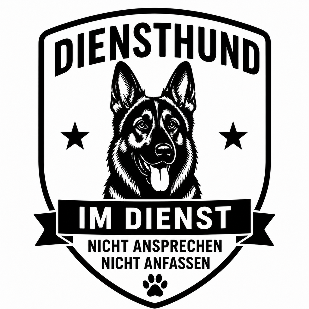 Warnweste Diensthund im Dienst | Nicht ansprechen | Sicherheitsweste